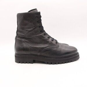 Thursday Combat Boots Women’s 8 Black Leather Everyday Handmade Lace Up